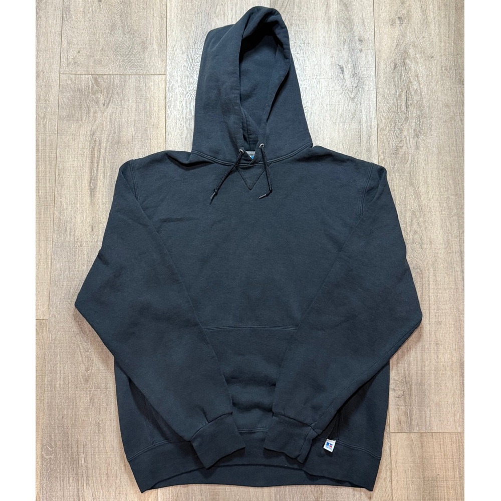 Vintage 90s Y2K Russell Athletic Mens L Black Pullover Hoodie